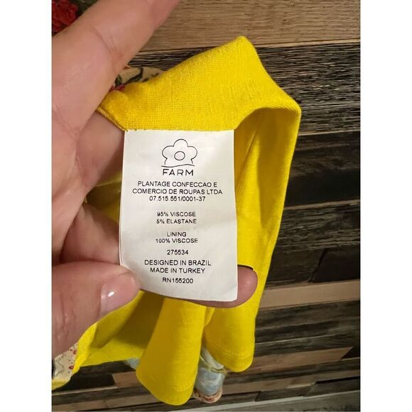 FARM Rio Yellow Floral Mini Dress - Picture 6 of 11